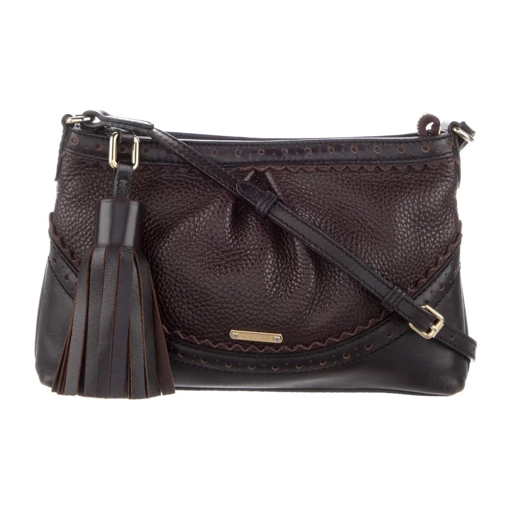 Burberry Brogue Leather Tassel Crossbody